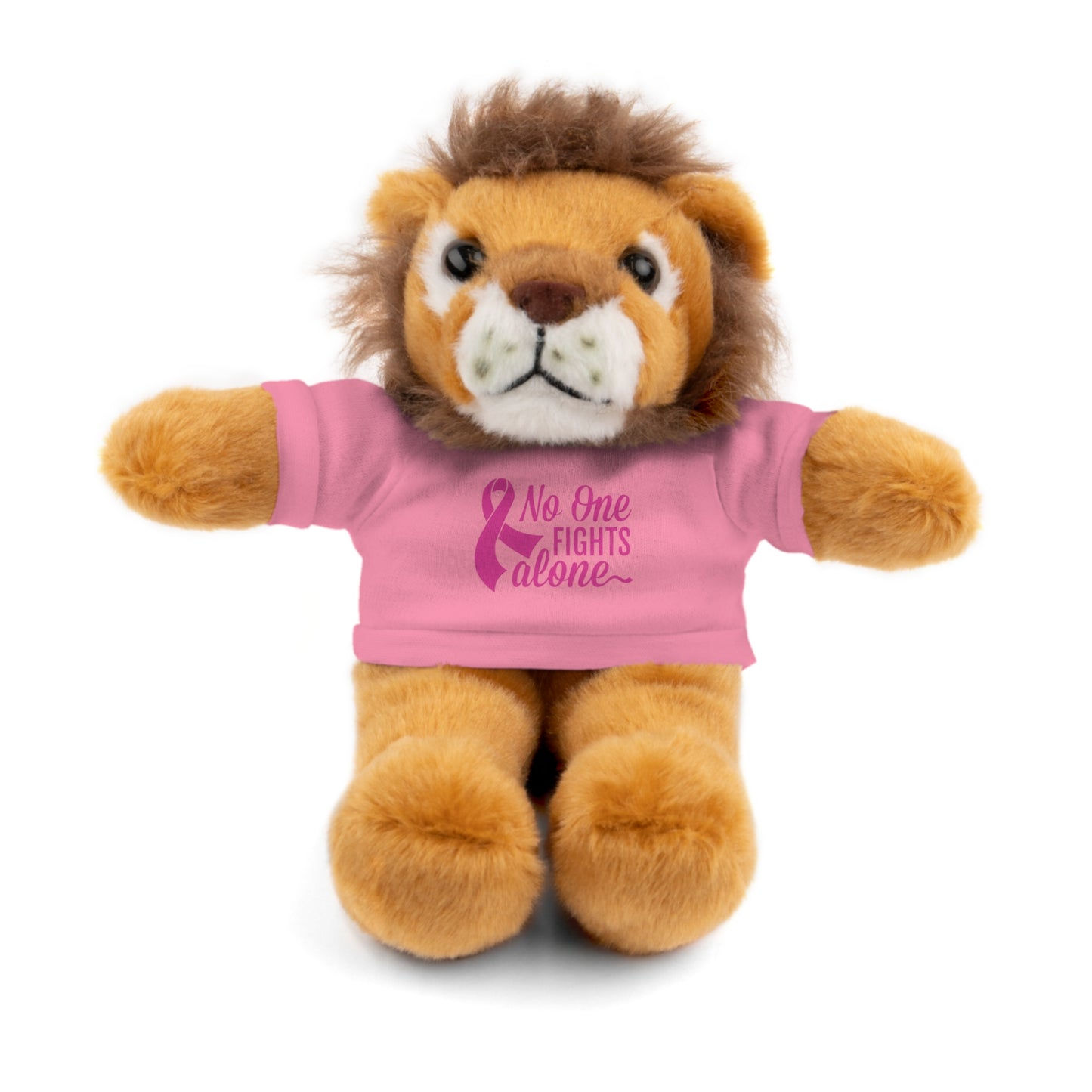 No One Fights Alone' Cancer massage Stuffed Animals with Tee