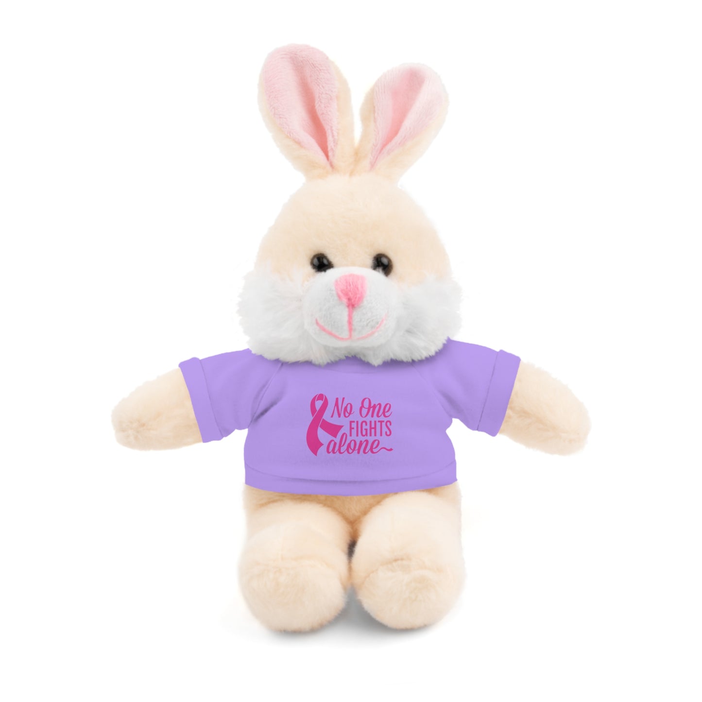 No One Fights Alone' Cancer massage Stuffed Animals with Tee