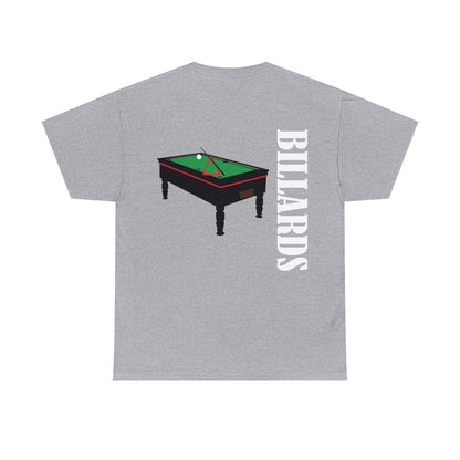 Billiards Front and Back Print Unisex Heavy Cotton Tee