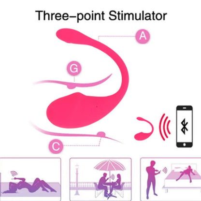 Mobile App Controls Wireless Vibrator Charging Model- Adult Woman