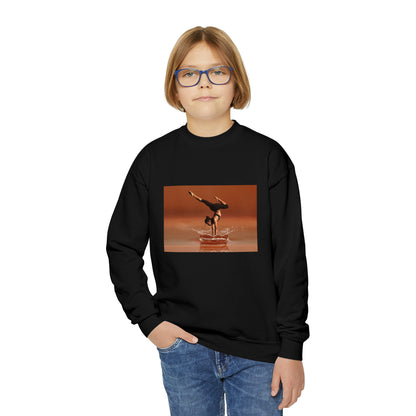 Youth Crewneck Sweatshirt with Dancer In Water Image