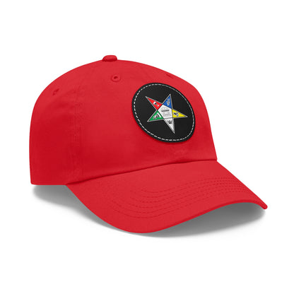 Order Of The Eastern Stars /OES Hat with Leather Patch (Round Patch)