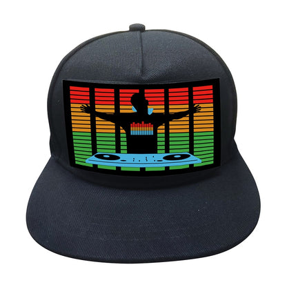 LED Hat - Images react to sound- Great Gift For DJ's