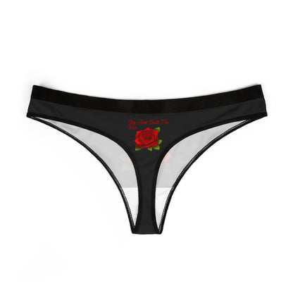 Stop And Smell The Rose Women's Thongs 2 Side Print Valentines Day