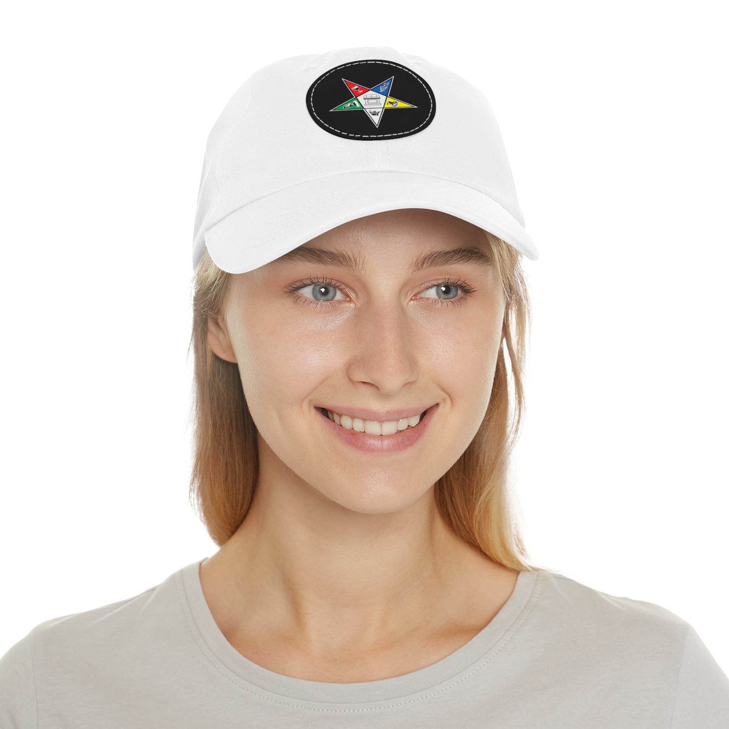 Order Of The Eastern Stars /OES Hat with Leather Patch (Round Patch)