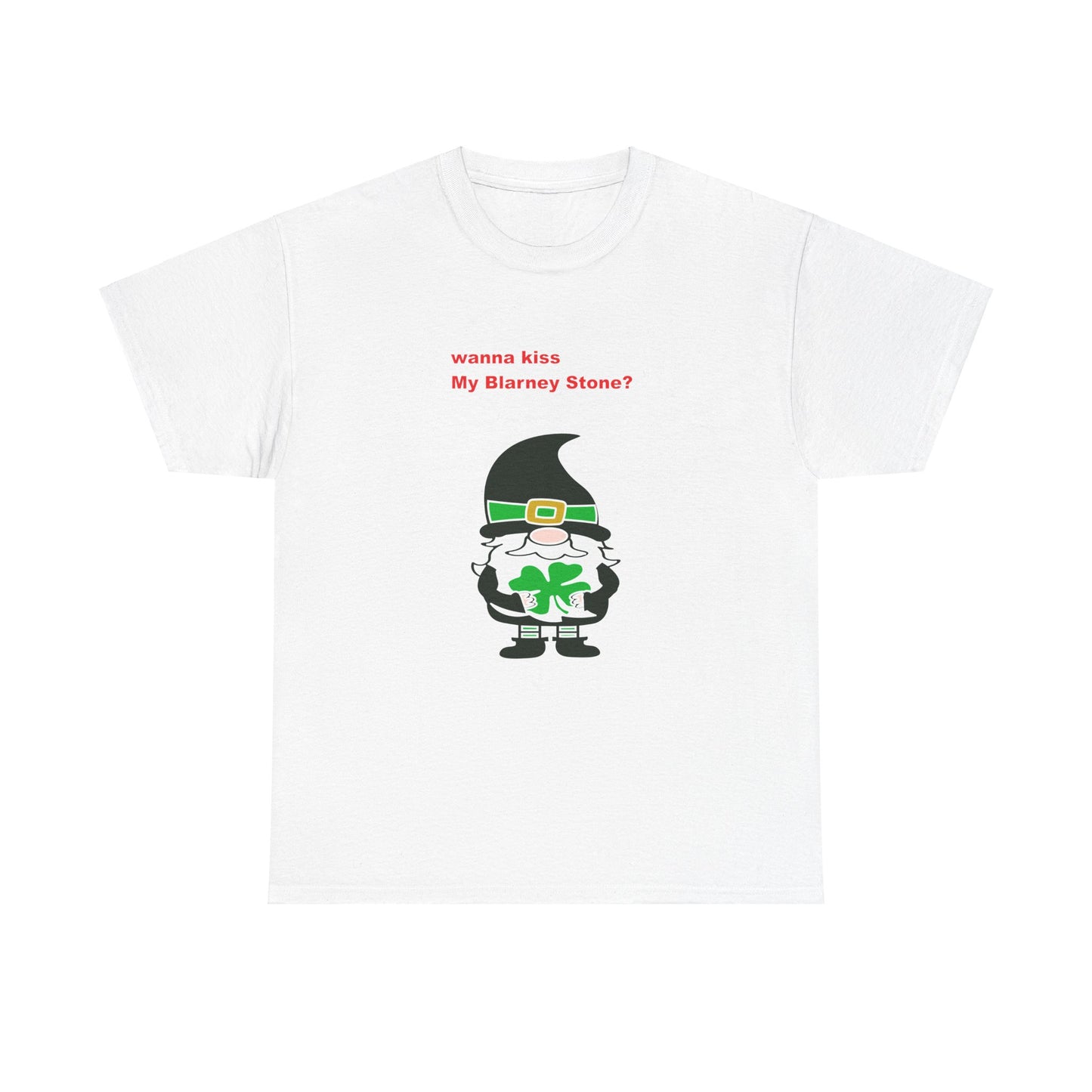 St. Patrick's Day Gnome Tee, Blarney Stone Kiss Shirt, Unisex Shirt for March 17th Celebrations, Irish Holiday T-Shirt, Shamrock Lucky Charm