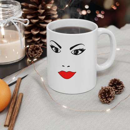 Halloween Sexy Witch Face- 11oz Coffee, Coco, Tea Mug Ceramic Mug 11oz