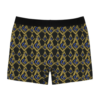 Master Mason Compass And Square Printed- Adult Men's Boxer Briefs