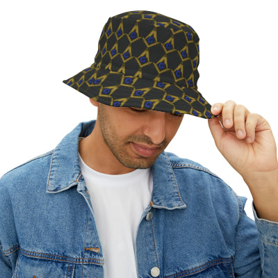 Mason Bucket Hat with Compass and Square All Over Print