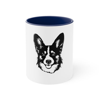 Corgi Printed - 11 oz Coffee Mug with Color Interior