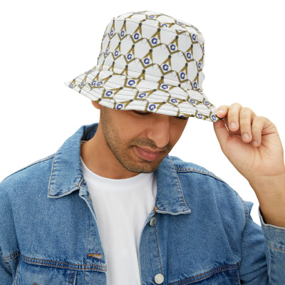 Mason Bucket Hat with Compass and Square All Over Print