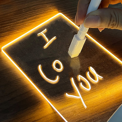 Creative Note Board Creative Led Night Light Message Board Holiday Light With Pen Gift