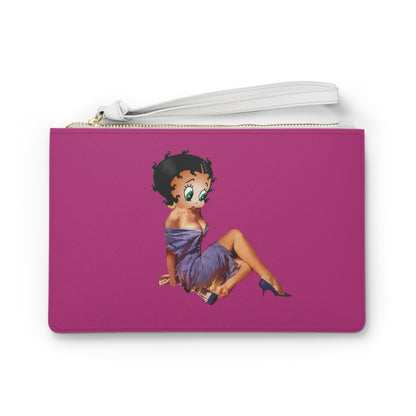 Faux Leather Customized Betty Boop Clutch Bag