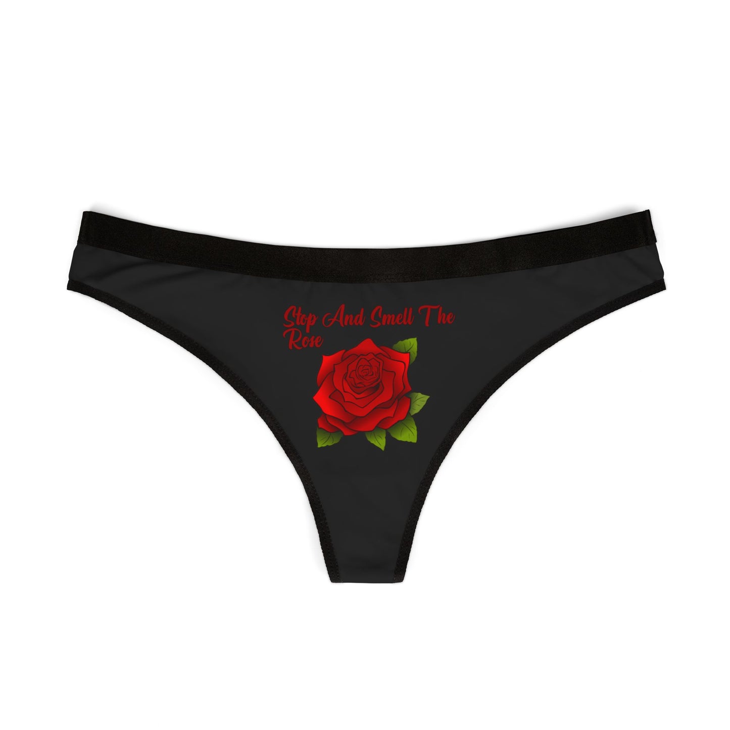 Stop And Smell The Rose Women's Thongs 2 Side Print Valentines Day