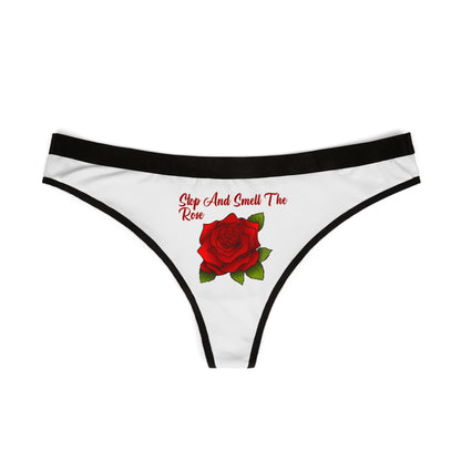 Stop And Smell The Rose Women's Thongs 2 Side Print Valentines Day