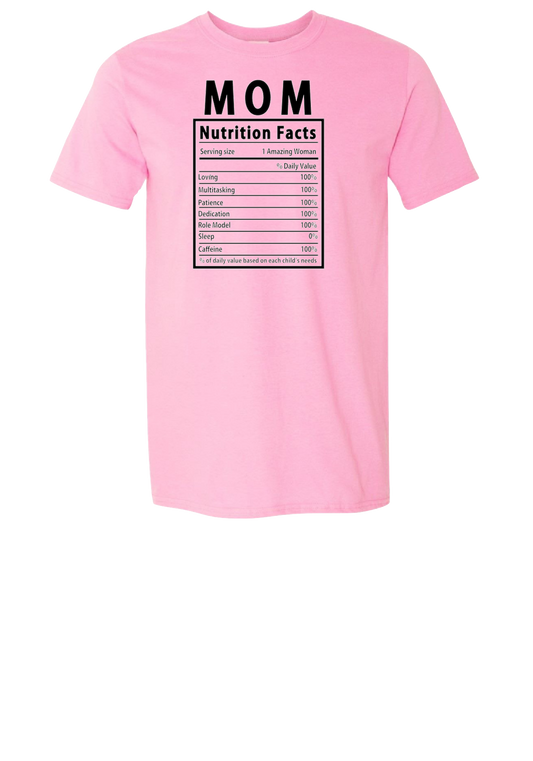 Mom Nutrition Facts    Short Sleeve T-shirt