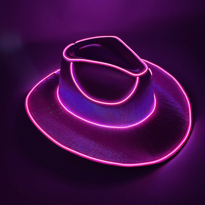 Party/ Dancer/ Sports Fan LED Wireless or Wired Fluorescent Colorful Cowboy Flashing Hat