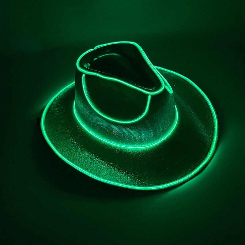 Party/ Dancer/ Sports Fan LED Wireless or Wired Fluorescent Colorful Cowboy Flashing Hat