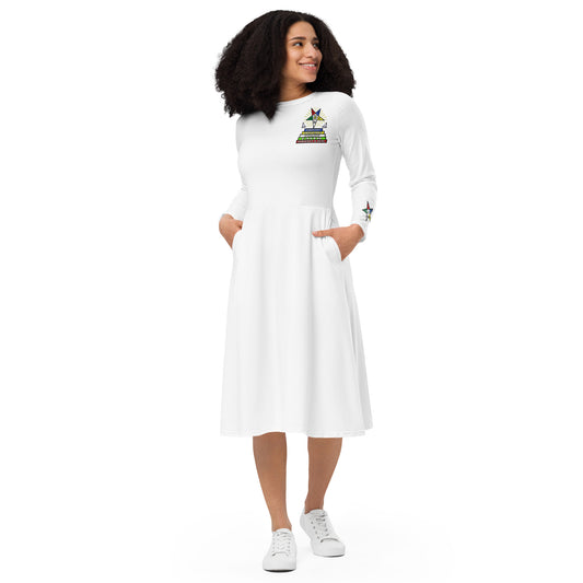 Eastern Star/ OES long sleeve midi dress