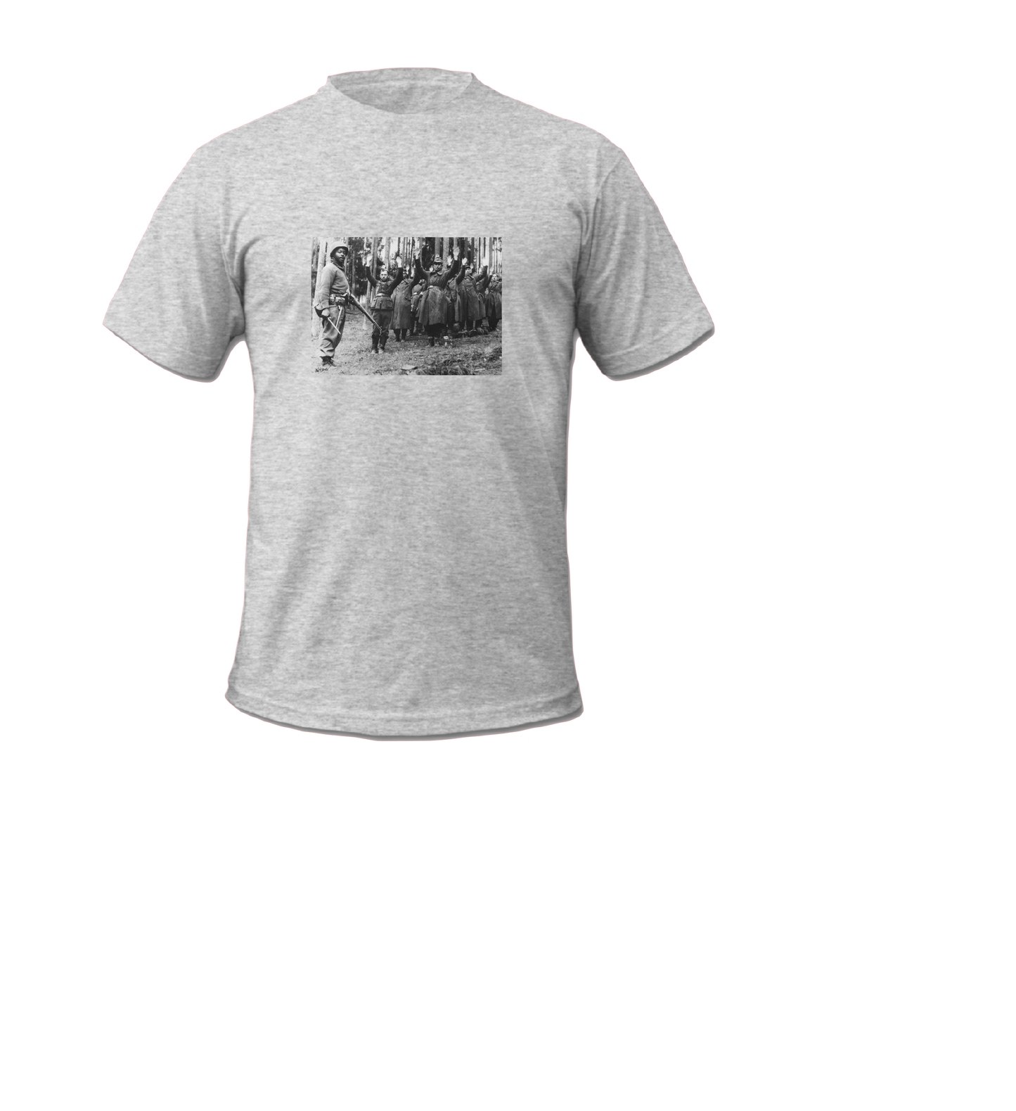 WW2 African Amercian Solider With German POW's Unisex T-shirt ON SALE