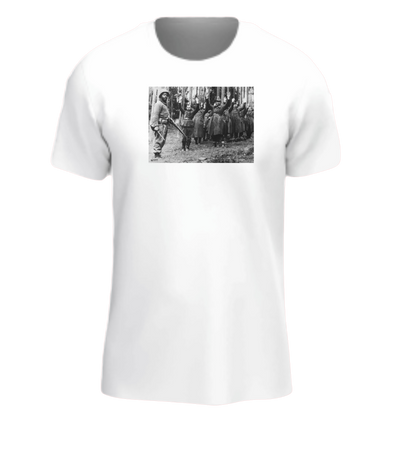 WW2 African Amercian Solider With German POW's Unisex T-shirt ON SALE