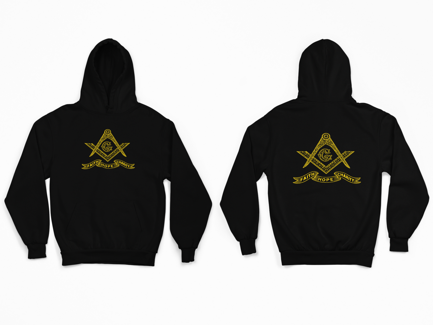 Mason Front And Back Print Masonic Hoodie- Adult Man