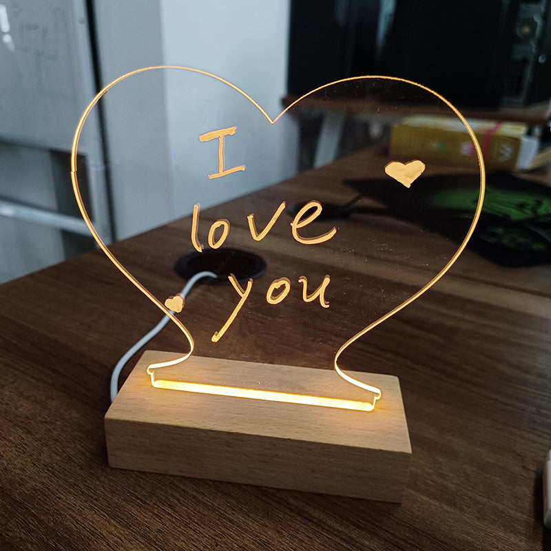 Creative Note Board Creative Led Night Light Message Board Holiday Light With Pen Gift