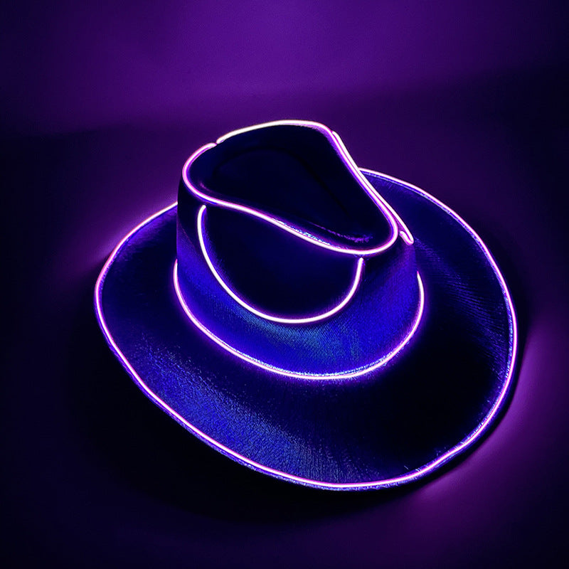 Party/ Dancer/ Sports Fan LED Wireless or Wired Fluorescent Colorful Cowboy Flashing Hat