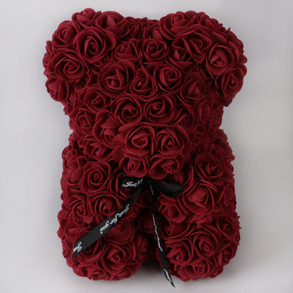 Easter Gift Rose Bear Eternal Flower Rose Teddy Bear PE Foam Bear from 9.843" Valentines Day