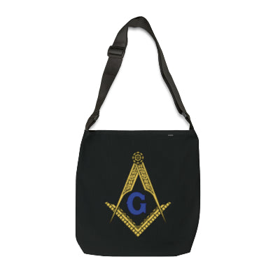 Masonic / Mason Emblem Two Side Print Adjustable Tote Bag - 16" and 18"