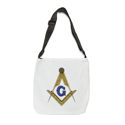 Masonic / Mason Emblem Two Side Print Adjustable Tote Bag - 16" and 18"