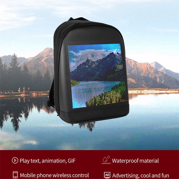 Smart Advertising Business Backpack Waterproof LED Display, It Pays for Itself