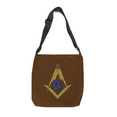 Masonic / Mason Emblem Two Side Print Adjustable Tote Bag - 16" and 18"