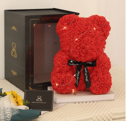 Easter Gift Rose Bear Eternal Flower Rose Teddy Bear PE Foam Bear from 9.843" Valentines Day