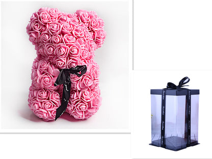 Easter Gift Rose Bear Eternal Flower Rose Teddy Bear PE Foam Bear from 9.843" Valentines Day