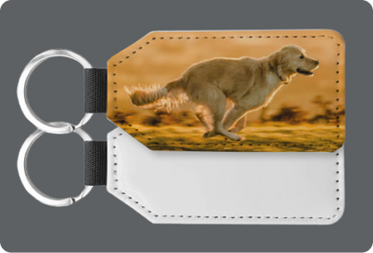 Custom Synthetic leather keychains Pack Of 10 One Side Print- Email Your Image