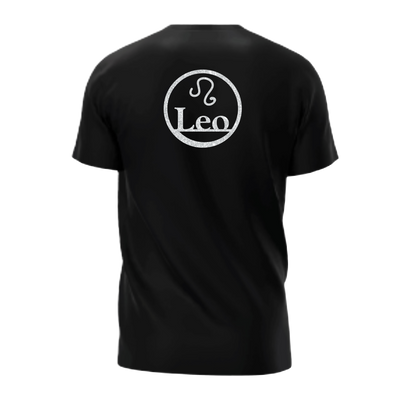 Leo Zodiac Front And Back Glitter Printed Adult Man/ Woman Short Sleeve T-shirt