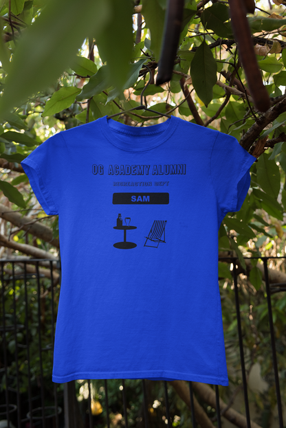 Add A Name To This- OG Academy Alumni Recreation Department- Man Woman Short Sleeve T-shirt