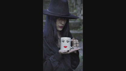 Halloween Sexy Witch Face- 11oz Coffee, Coco, Tea Mug Ceramic Mug 11oz