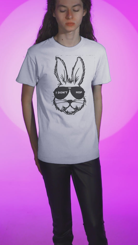 I Don't Hop- Funny Easter Bunny Adult Unisex Heavy Cotton Tee