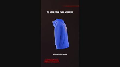 Custom QR Code- Front And Back Print Unisex Adult Hooded Long Sleeve Sweatshirt