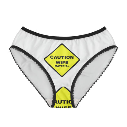 CAUTION Wife Material-Adult  Woman Briefs