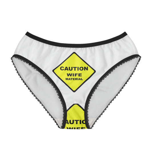 CAUTION Wife Material-Adult  Woman Briefs