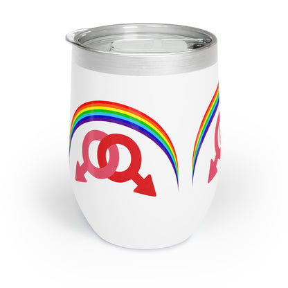 Male Pride Chill Wine 12oz.  Tumbler