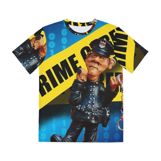 Camiseta de poliéster para hombre Funny Cyber ​​Crimes con estampado completo