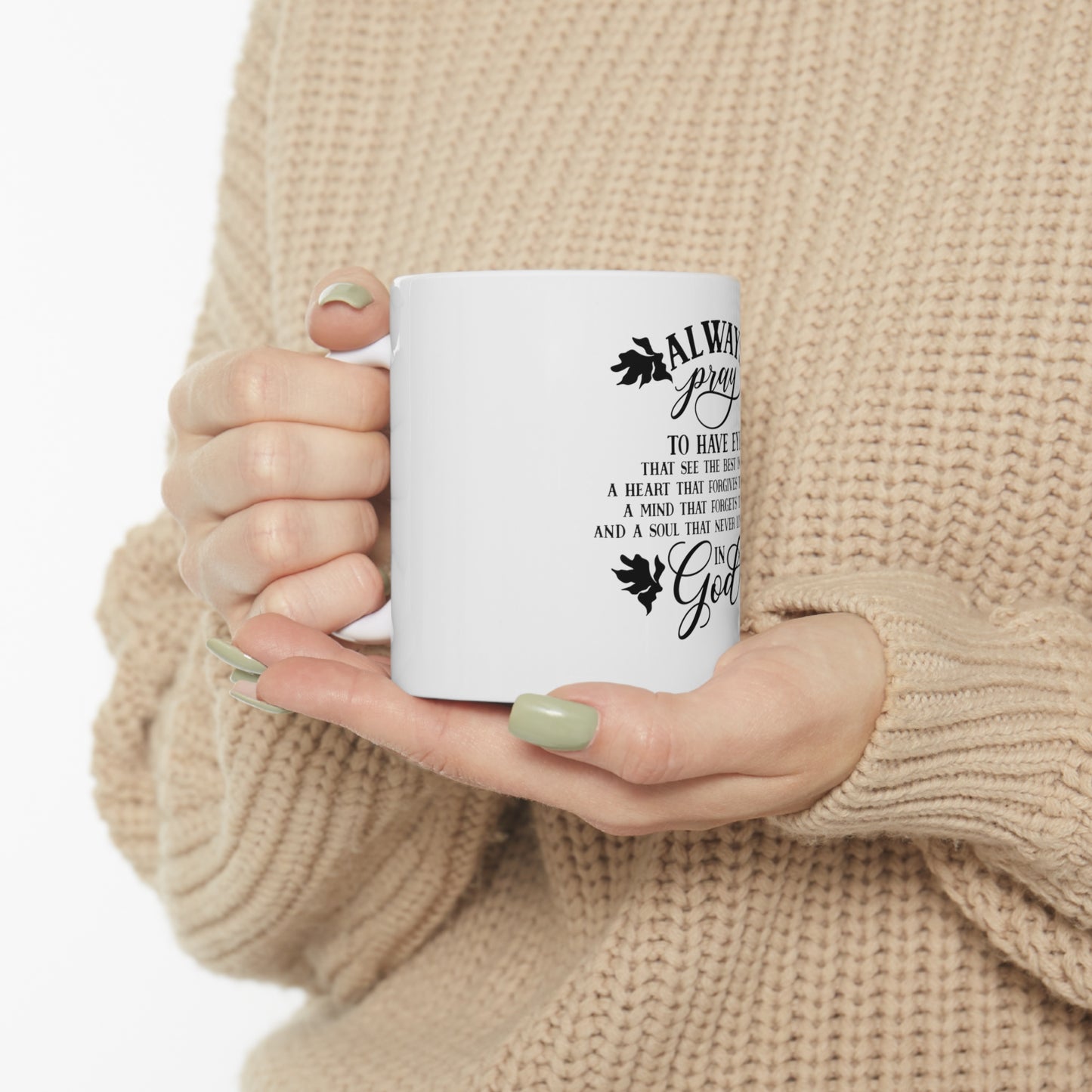 Pray Ceramic Mug 11oz