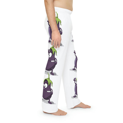 Men's Waving Egg Plant'  Printed Pajama Pants