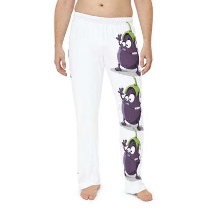 Men's Waving Egg Plant'  Printed Pajama Pants