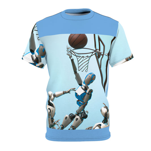 Robot Dunking Basketball- All Over Print Adult Men's Unisex T-shirt created by RA5