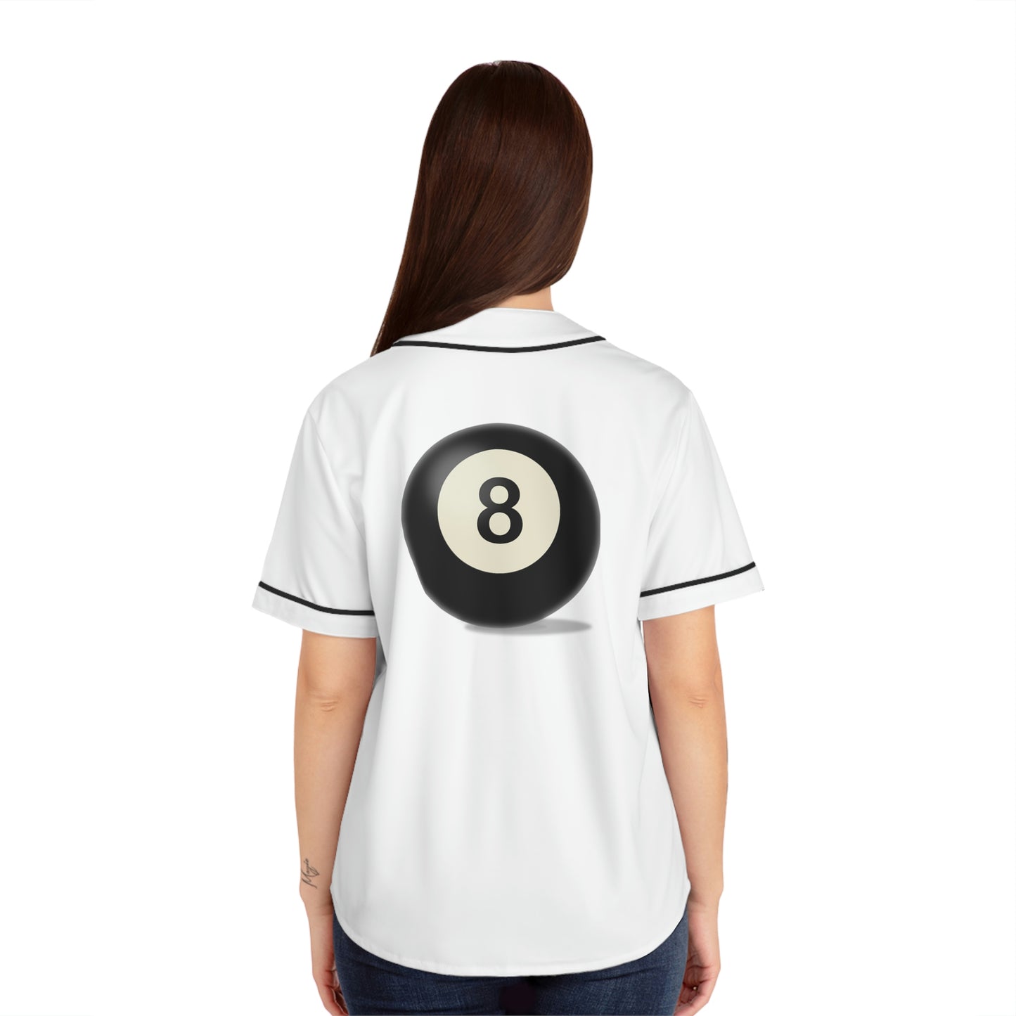 Camiseta de béisbol de 8 bolas para mujer